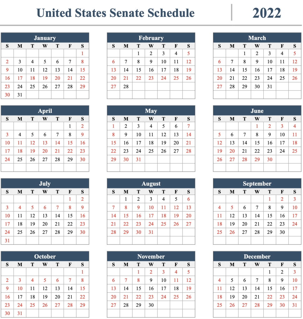 Congressional Calendar 2022 Home - U.s. Senate Press Photographers' Gallery